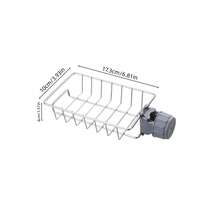 1 Rak Penyimpanan Pengering, Organizer Bulat untuk Wastafel, Bahan Stainless Steel, Dapat Digunakan untuk Menyimpan Spons, Sabun, Sikat, Handuk, Rak Penyimpanan Kamar Mandi - MultiWarna - View 12