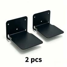 2‑Pack Invisible Floating Wall Shelf Bracket, Hidden Wall‑Mount Display Holder, Decorative Metal Wall Storage Bracket For Bedroom, Living Room And Library Home Decoration. - View 9
