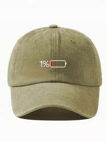 1 buah Topi Baseball Bergambar Baterai Lemah, Topi Model Duck Bill Unisex, Cocok untuk Pemakaian Sehari-hari dan Jalan-jalan - MultiWarna - View 3