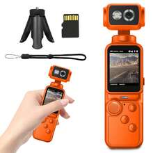 Kamera Vlogging Saku, Video 2K, Foto 12M, Timer 2,5 detik, Lensa Zoom yang Dapat Diputar, Perekaman Berulang 1/2/3/5/10 Menit, 5 Filter Merah Biru Hijau Hitam Putih Kuning, Pemotretan Beruntun, Pengikut Sorot, Fokus Cepat, Mikrofon, Baterai 2000mAh - View 2