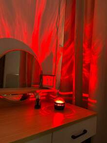 1pc Projection Atmosphere Light With Remote Control, Multiple Dynamic Colors, USB Powered, Christmas Decoration Light, Perfect For Bedroom, Living Room Decor, Holiday Gift Idea, Party Atmosphere Light - Multicolor - View 2