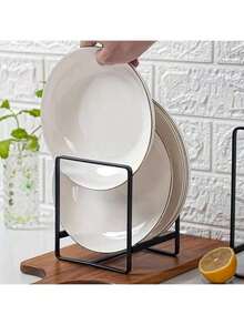 Half-Piece Space-Saving Stainless Steel Bowl And Dish Rack, Vertical Plate Rack, Can Hold Plates, Cutting Boards, And Pot Lids, Kitchen Storage And Organization - Multicolor - View 4