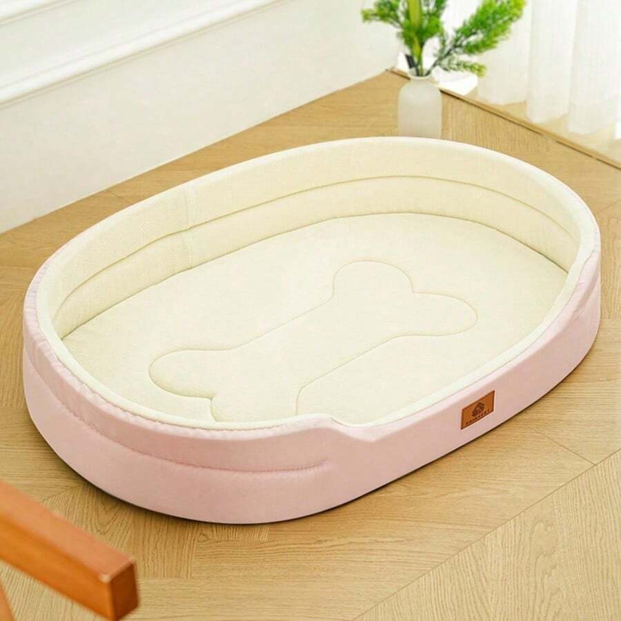 1 pieza Cama para mascotas extraíble y lavable, adecuada para todas las estaciones, diseño semi-cerrado para perros y gatos pequeños/grandes, otoño/invierno 7VKX - verde - Ver 1