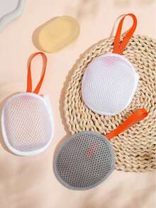 2pcs Foaming Soap Bag, Portable Bath Scrubbing Net Bag, Shower Soap Mesh Bag, Exfoliating Mesh Bag, Bathroom Accessories, Holiday Essentials, Travel Essentials, Home Decor, Bathroom Storage, School - Multicolor - View 3