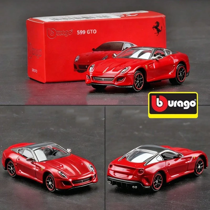 Burago 1:64 比例合金壓鑄車模 599 GTO-紅色,創意口袋車模玩具、人偶與禮品 - 599 GTO-Red - 查看 1