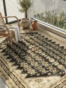 1 Buah Karpet Area Motif Totem Geometris Vintage Warna Beige, Bahan Kasmir Imitasi, Bentuk Persegi Panjang, Pola Bohemian Usang, Dapat Dicuci dengan Mesin, Cocok untuk Ruang Tamu, Kamar Tidur, Dekorasi Rumah Sehari-hari, Dekorasi Rumah Estetis - MultiWarna - View 6