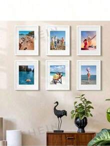 5pcs Wooden Photo Frame Set, Suitable For Photo Wall, Can Be Placed On Desk Or Hung On Wall, Perfect For Photo Decoration And Commemorative Gift. - multicolor - View 4