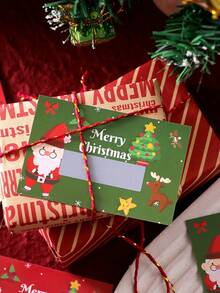 10/20pcs Christmas Scratch-Off Cards - Red & Green Holiday Gift Cards, Merry Christmas Design, Suitable For Parties, Events, DIY Rewards, Christmas And Snowflake Decor - View 6