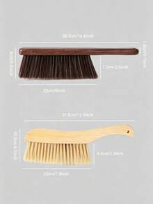 1pc Wooden Handle Soft Bristle Dusting Brush, Multi-Function Handheld Broom, Household Cleaning Brush, Suitable For Bed, Sofa, Furniture Dusting - A - View 5