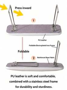 1pc High Rebound PU Nail Arm Rest, Foldable, Soft Cushion For Gel Lamp, Waterproof & Stain-Resistant Design, Suitable For Nail Art - White - View 6