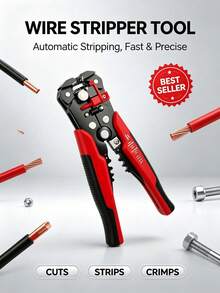1pc Automatic Electric Wire Stripper, Multi-Function Cable Stripping Tool, Fast Stripping, Peeling, Crimping And Cutting, Manual Cable Crimping Pliers, Suitable For Electrician Work And Home Renovation - Wire Stripper - View 8