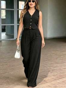 Women Suit Sets - Black - View 4
