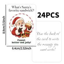 24pcs Fun Christmas Joke Question Cards - Festive Holiday Q&A Cards ...