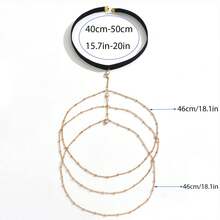 1pc Minimalist Multi-Layer Plain Metal Leg Chain For Women, Skin-Friendly Non-Fading, Island Vacation Swimwear Niche Slimming Body Accessory Chain - Multicolor - View 7