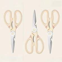 Multifunctional Powerful Scissors | Kitchen & Home Use Scissors, Ergonomic Handle, Rust-Resistant Sharp Blades, Can Cut Meat & Vegetables, Elegant Gold Appearance, Also Suitable As Tailoring Scissors, Ideal For Daily Kitchen & Office Use, Perfect Gift For Women - Gold - View 6