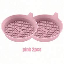 2PCS Deep Slot Silicone Car Cup Holder Coasters, With Built-In Handle For Easy Removal And Cleaning. Flexible Silicone Non-Slip Heat-Resistant, Deep Slot Holds Cup Securely, Reduces Spills And Leaks, Protects Original Car Cup Holder, Simple And Practical Car Interior Accessory. - Bowl-shaped Checkered Coaster - View 13
