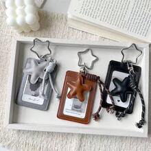 Star System Pendant Dual Card Slot Card Holder 3 Inch Small Card ID Protection Sleeve Pendant, Suitable For Bus Card, Campus Card, Star Card, Decorative Card, Work Card, Hard Card Holder - Multicolor - View 1