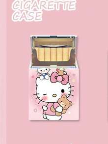 Sanrio Cute Character Pattern Cigarette Case, Lightweight Flip-Top Cigarette Box, Portable Tobacco Storage Box For Daily Use - Multicolor - View 5