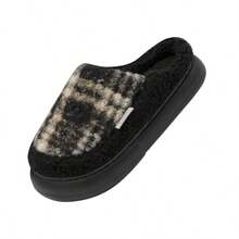 Couple Home Slippers Thick Sole Warm Soft Comfortable Anti-Slip Wear-Resistant - Black - View 2