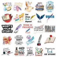 50pcs Writer Stickers Suitable For Decorating Planner, Diary, Scrapbook, Planner, Luggage, Guitar, Skateboard, Manual, Notebook, Tablet, Water Bottle, Phone - Multicolor - View 2