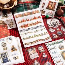 JotBox Christmas Themed Coil Sticker Book, Vintage Large Size Dual-Material Background Stickers - Looking Forward to Christmas - View 4
