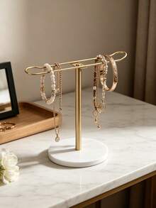 1pc Minimalist Metal Jewelry Stand Headband Holder, Perfect For Displaying Headbands, Bracelets, Necklaces, Watches And Other Accessories. Vanity Decor, Organization, Jewelry Storage Rack, Accessory Holder - Multicolor - View 10
