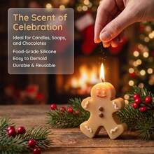 3pcs Christmas Candle Molds, Gingerbread Man & Christmas Tree Silicone Molds, Suitable For DIY Christmas Candles, Handmade Soap, Resin Decor, Plaster Ornaments, Reusable, Easy Release - Mold - View 6