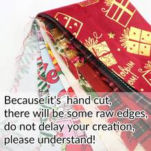 10pcs Vintage Snowy Santa Plaid Christmas Fabric Strips For Patchwork Sewing, Suitable For Christmas Decor Blankets, Table Runners, Handbags, Edging And Coasters - Multiple Styles - View 8
