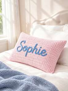 Customized Name Pillowcase, Bedroom Sofa Pillowcase Name Customization, Couple Gift Customization, Pillow Insert Not Included - Multicolor - View 2