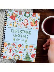 1pc Christmas Planning & Shopping List Notebook (Santa Claus Cover) - Holiday Gift & Shopping Record Manual, Includes Holiday Planning Pages, Family To-Do List & Colleague Collaboration Pages (English Version) - Compact & Portable, Easy To Use - Multicolor - View 3