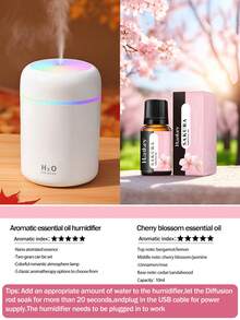 300ml Mini Colorful Car Aromatherapy Humidifier Set, USB Powered Dual Mode, 7-Color LED Light, Quiet Mist, Comes With 5 Essential Oils, Suitable For Car, Bedroom, Living Room, Office Desk, Requires Plug-In, Air Freshening And Hydrating Gift - A - View 25