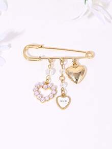 1pc New Fashion Heart Shell Conch Star Moon Bow Starfish Flower Bee Ladybug Mushroom Pendant Brooch Anti-Slip Collar Pin Waist Cincher Clothing Decoration - Multicolor - View 25