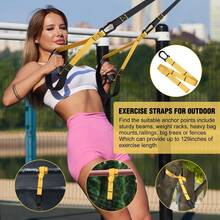 Suspension Training Straps, Adjustable Resistance Bands, Gymnastics Fitness Straps, Pulling Ropes, Stretching Bands, Home Fitness Equipment Set - Multicolor - View 2