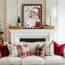 1pc Frameless Minimalist Santa Line Art Christmas Winter Holiday Festive Wall Art Poster Dorm Bedroom Apartment Decor Back To School Funky Posters Dorm Essentials - Santa Claus - View 3