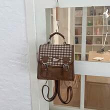 Autumn/Winter New College Style Fashion Retro Cute Commuter Daily Street Style Multi-Way Backpack - Multicolor - View 4