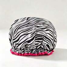 1pc/4pcs Women's Shower Cap, Elastic Reusable, Double Layer Waterproof Bath Cap - Multicolor - View 11