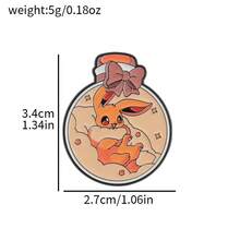 Anime Character Enamel Brooch, Cute Pikachu Eevee Charmander Metal Lapel Badge, Cartoon Collectible Backpack Accessory, Fan Gift - Multicolor - View 14