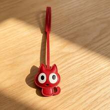 Cute Big-Eyed Red PU Leather Kitten Pendant, Versatile Accessory For Handbags, Crossbody Bags, Backpacks, Packaging Decoration - Multicolor - View 7