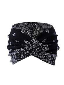 4pcs Boho Bandana Print Headbands For Women, Elastic Stretchy Turban Headwraps,Comfortable Twisted Wide Headbands, Daily Fashion & Workout Fall - Multicolor - View 7