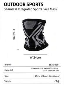 XAXRE Unisex Winter Windproof Warm Face Mask Neck Gaiter (Half Face/Full Face), Suitable For Cycling/Running/Hiking/Skiing Sports - Multiple Styles - View 5