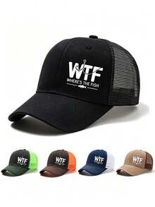 1pc Letter Print Baseball Cap, Unisex Fashionable Versatile Trucker Hat, Baseball Cap Suitable For Daily Wear - Multicolor - View 8