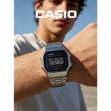 Casio Vintage Daily Essential: Jam Tangan Digital Unisex Stainless Steel dengan Alarm, Stopwatch, dan Lampu Malam A168WGG-1B - hitam - View 6