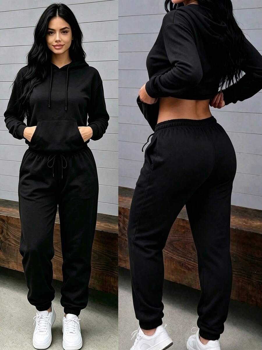 Women Two-Piece Outfits - Black - View 1