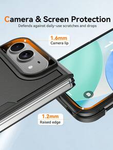 Luxury Armor Two-Layer Protection Phone Case Compatible With IPhone Duo 18 Ultra 18 Fold Box Hard Plastic Shockproof Bumper Back Cover - Black - View 4