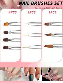 15 Pieces Nail Art Painting And Dotting Tool Set Multi Function, Nail Brushes And Dotting Pens - Multicolor - View 5