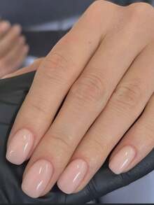 24pcs Light Pink Square Short Classic Minimalist French Style Full Coverage Press-On False Nails To Enhance Your Look Suitable For Party, Date And Back To School Daily Wear - Baby Pink - View 6