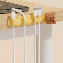 Desktop Cable Organizer Multifunctional Cable Management Clip Phone Charging Cable Storage Organizer Adhesive Cable Holder - Multicolor - View 2