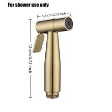 Brushed Gold Handheld Sprayer, Multi-Purpose Bathroom Manual Spray Gun, Wall-Mounted Shower Head For Toilet Cleaning, Pet Washing And Bathroom Hygiene, For Shower Use Only - Spray Gun - View 3