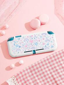 Cailai Cute Hand-Drawn Doodle Line Art Pattern Switch Console Protective Case, Soft Crayon Texture, Compatible With Switch OLED And Switch Console, Made Of Soft TPU Material, No Disassembly Required, Anti-Drop And Dust-Proof, Ideal Gift Compatible With Switch Gamers, Elegant And Cute Switch Console Protective Case, Switch 2 Storage Bag/Dock Case. - View 5