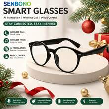 SENBONO Smart Glasses With Wireless Connectivity, Multilingual Translation, Music Playback, Hands-Free Calling, And Touch Controls | Modern Eyewear – Christmas Gifts - View 8